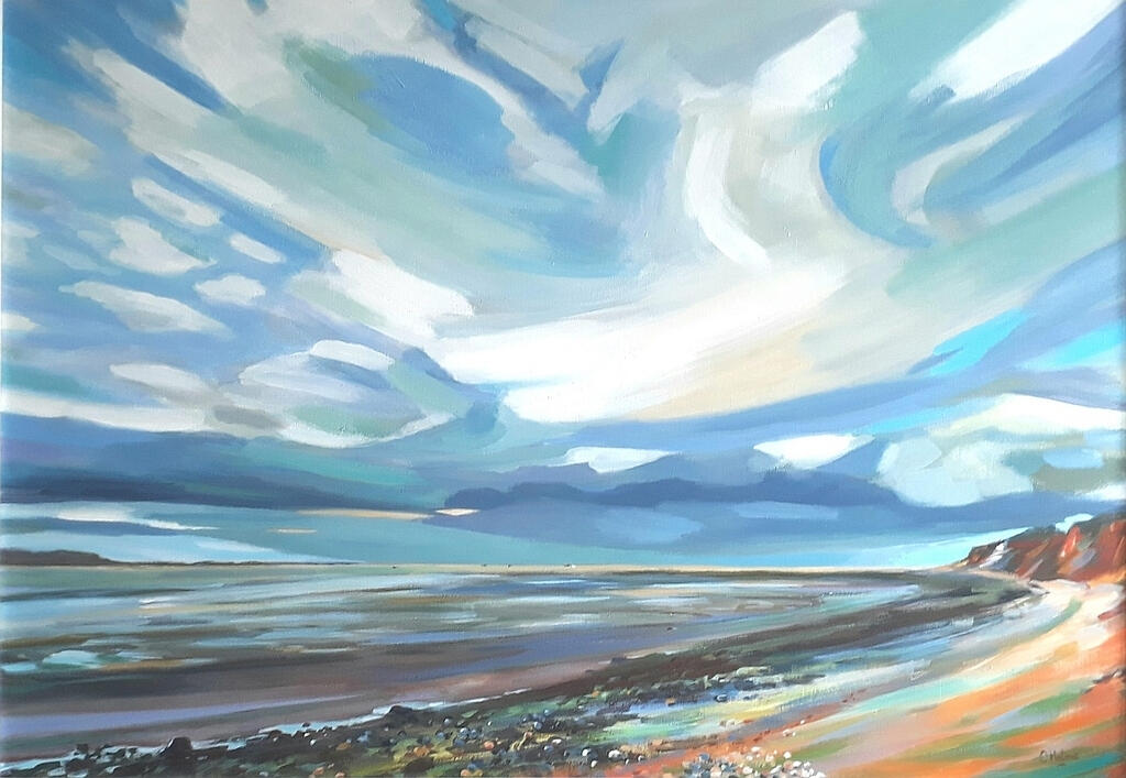 Clouds over Thurstaston Beach, 2020 SOLD