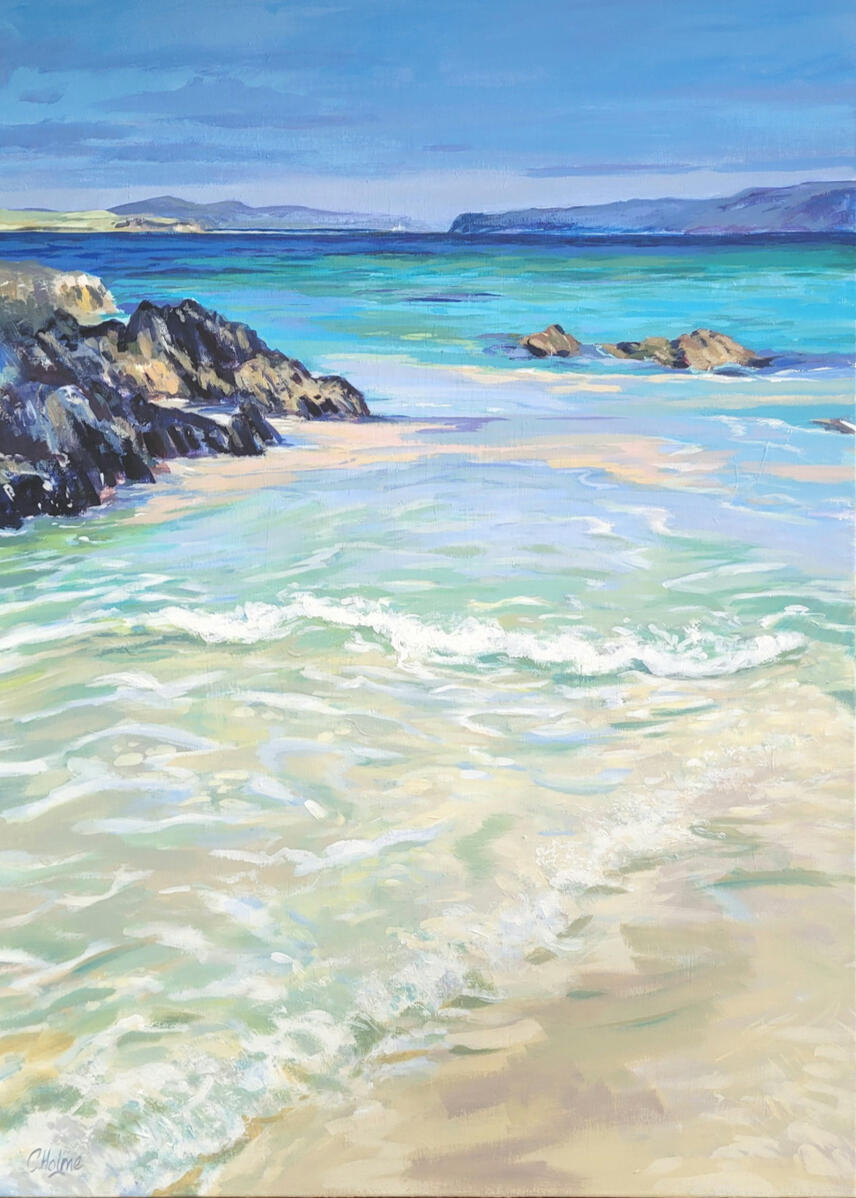 Sunlit Shallows Acrylic on stretched canvas.